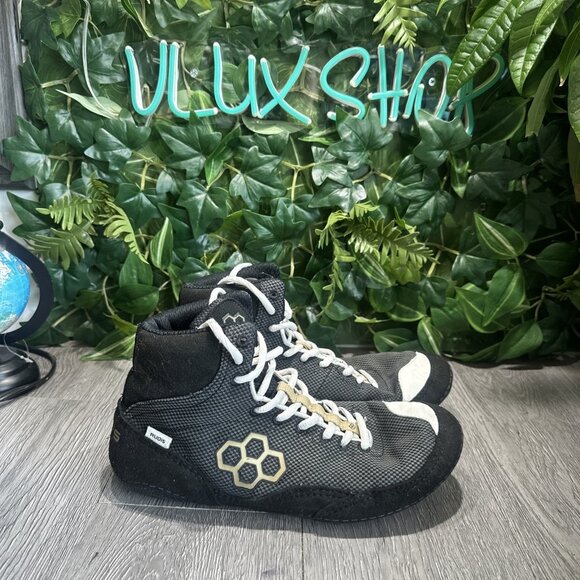 RUDIS Colt 2.0 Wrestling Shoes Men’s Size 9.5  M Adult Black Gold Lace Up - Picture 1 of 10